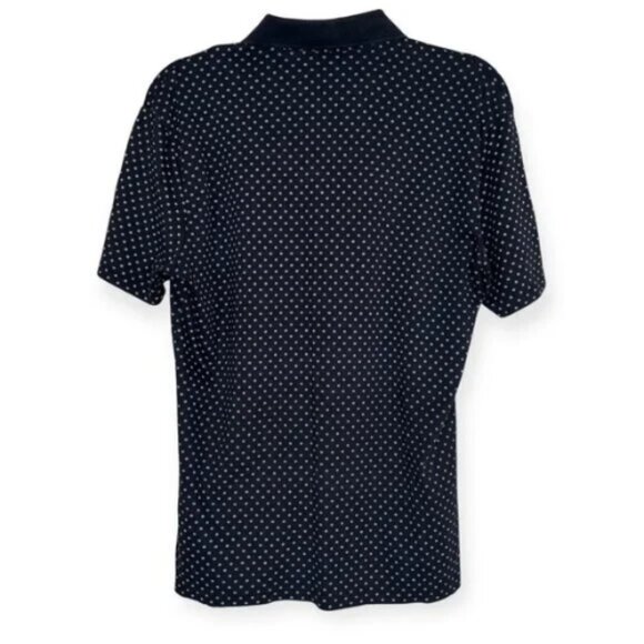 Murano‎ Slim Fit Polo Shirt Black Floral Print 100% Cotton Sz M *see notes - Picture 2 of 8